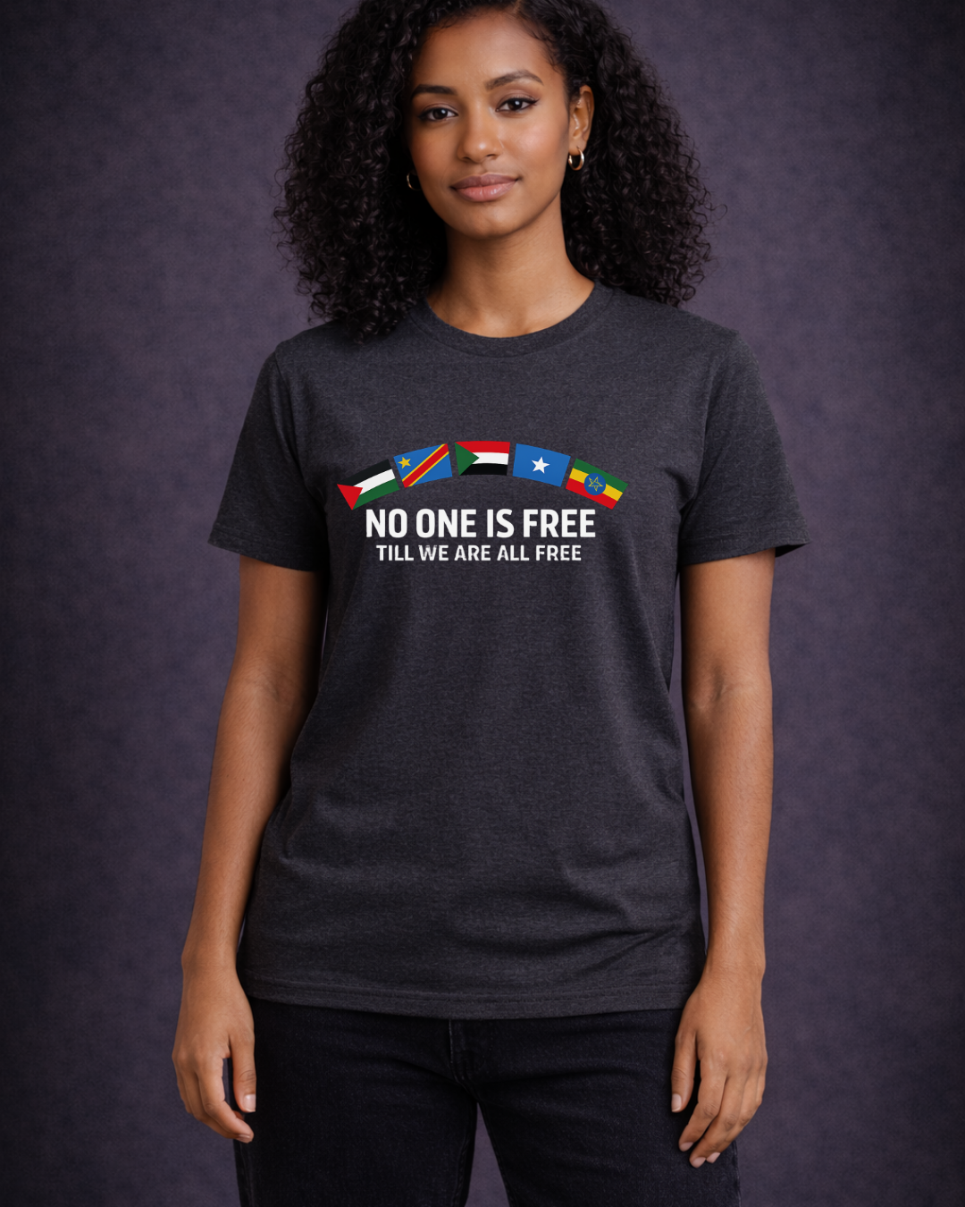 No One Is Free Till We Are All Free T-Shirt | Solidarity Statement Tee | The Noisy Immigrant x VibePop