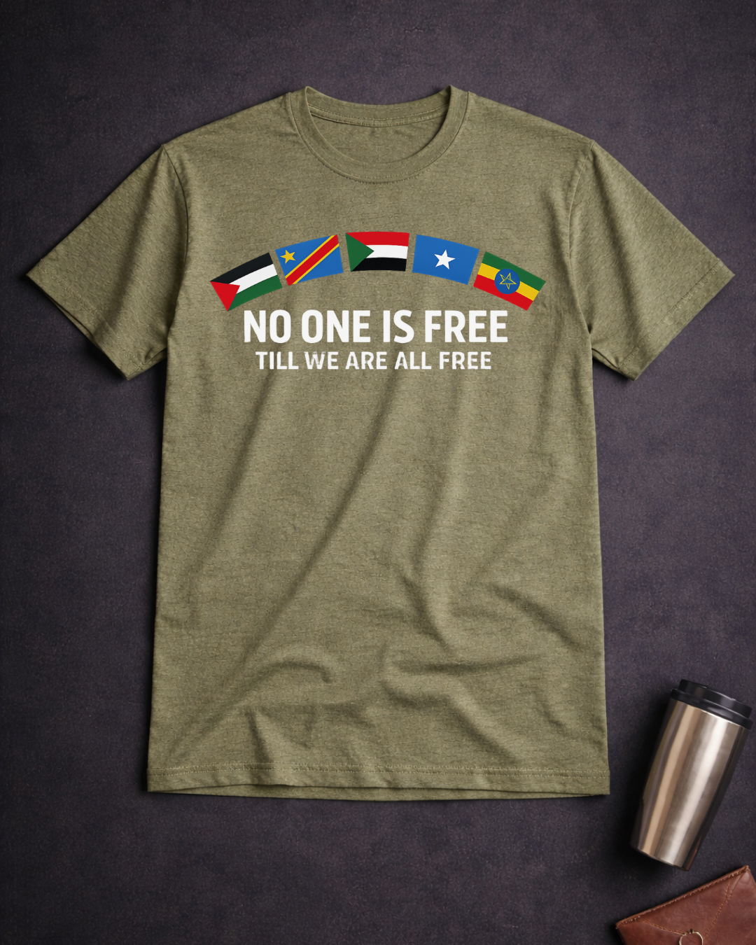 No One Is Free Till We Are All Free T-Shirt | Solidarity Statement Tee | The Noisy Immigrant x VibePop