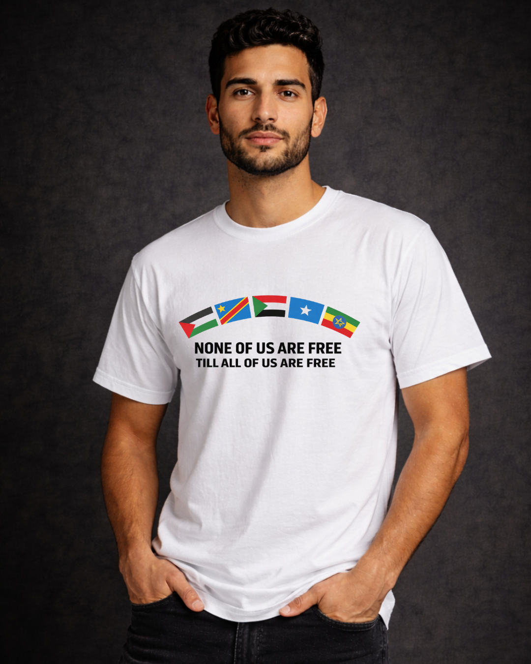 No One Is Free Till We Are All Free T-Shirt | Solidarity Statement Tee | The Noisy Immigrant x VibePop