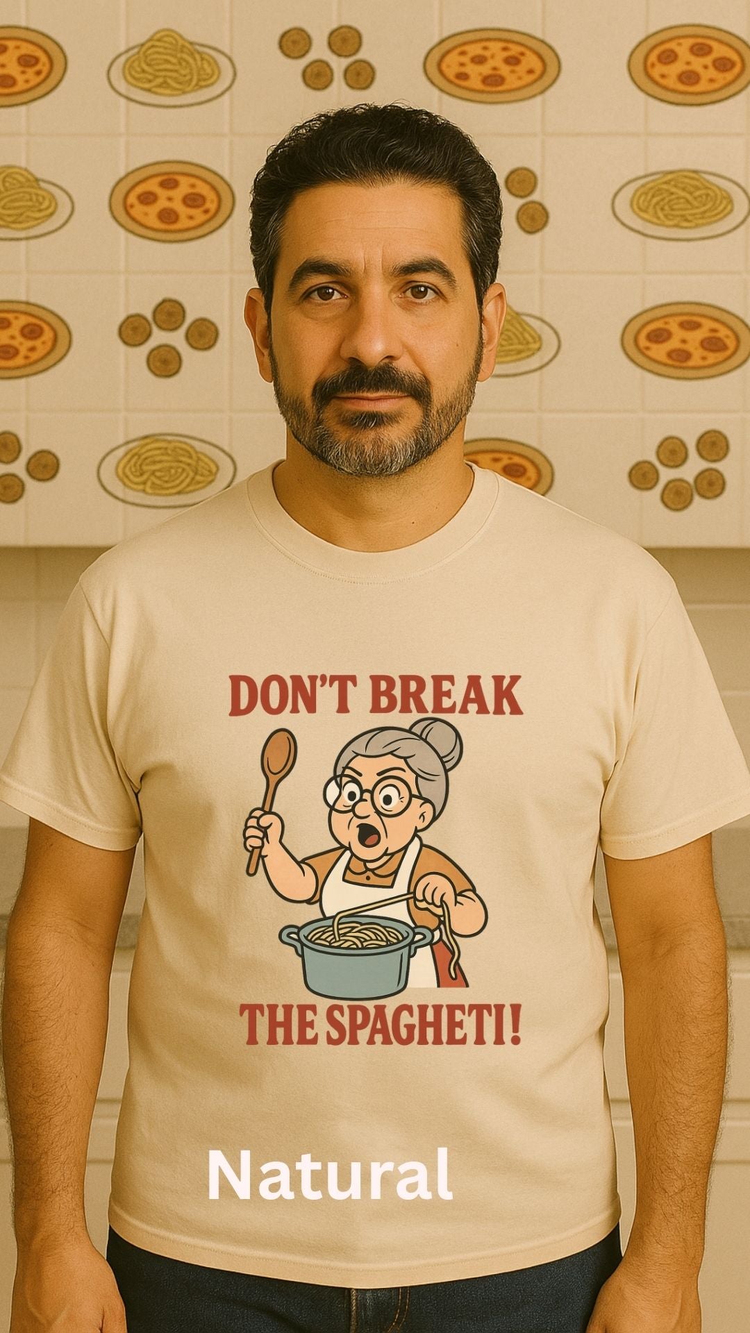 Don’t Break the Spaghetti T-Shirt | Funny Italian Grandma Tee | Retro Kitchen Humor Shirt | Unisex Softstyle