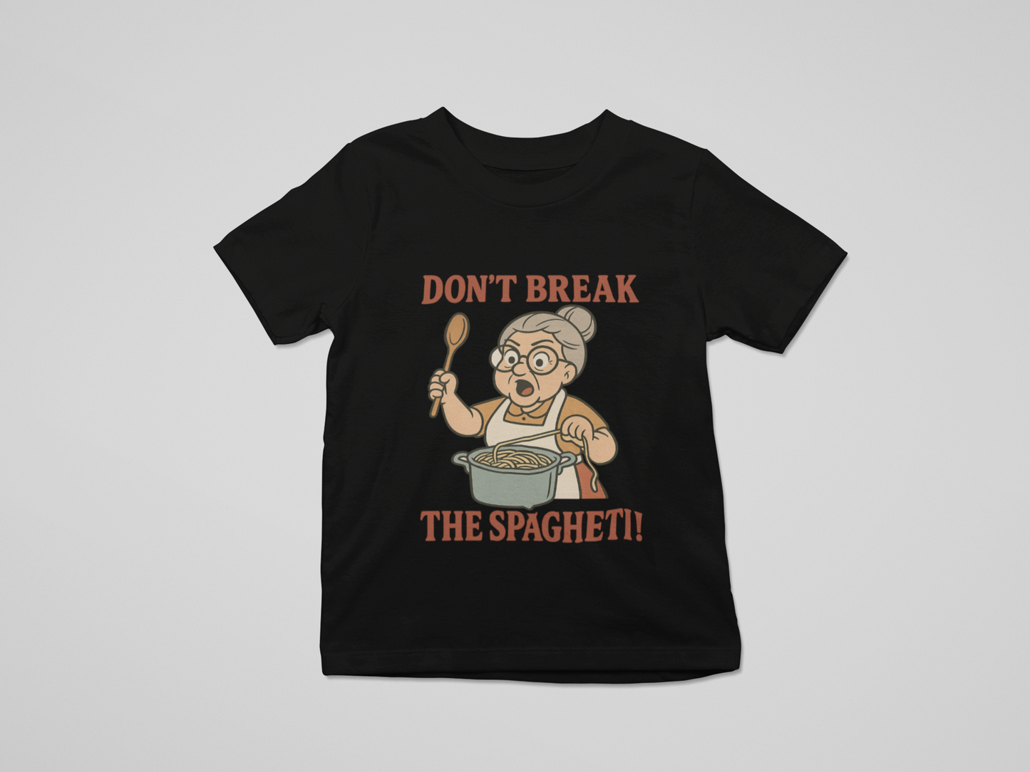 Don’t Break the Spaghetti T-Shirt | Funny Italian Grandma Tee | Retro Kitchen Humor Shirt | Unisex Softstyle