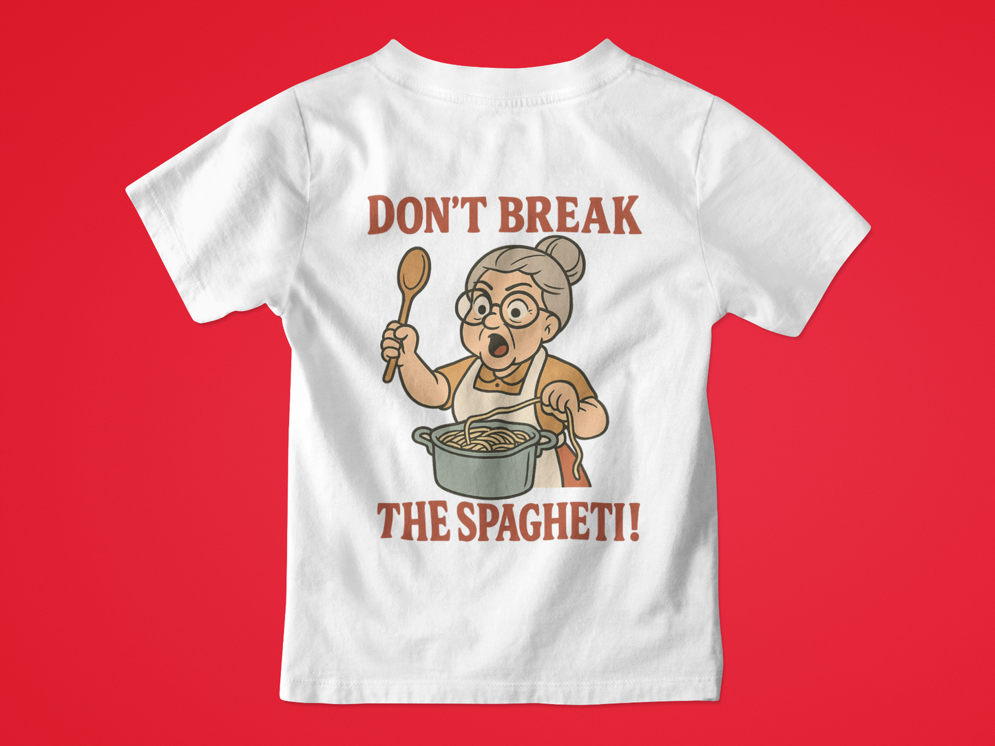 Don’t Break the Spaghetti T-Shirt | Funny Italian Grandma Tee | Retro Kitchen Humor Shirt | Unisex Softstyle