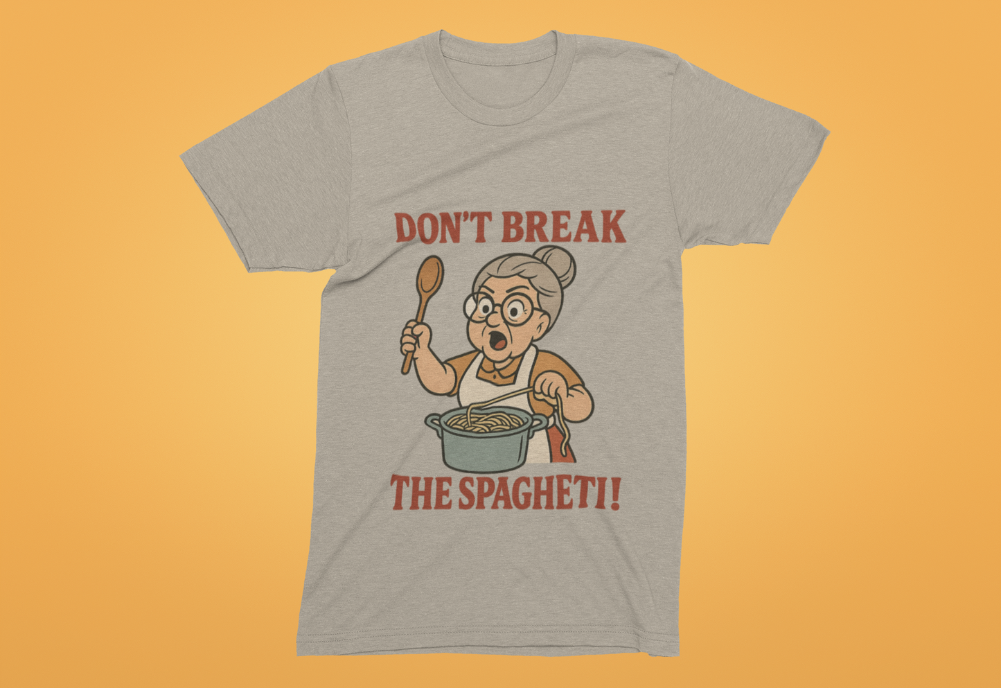 Don’t Break the Spaghetti T-Shirt | Funny Italian Grandma Tee | Retro Kitchen Humor Shirt | Unisex Softstyle