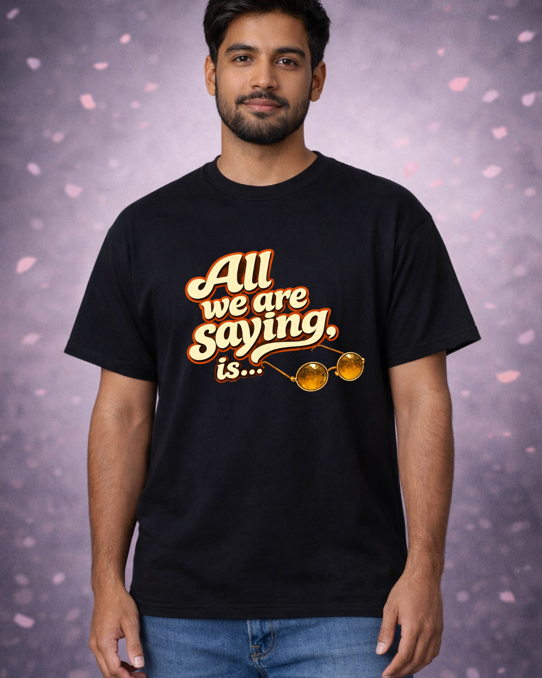 Give Peace A Chance Shirt | All We Are Saying Is… Retro Peace Sign Hands Tee (Unisex)