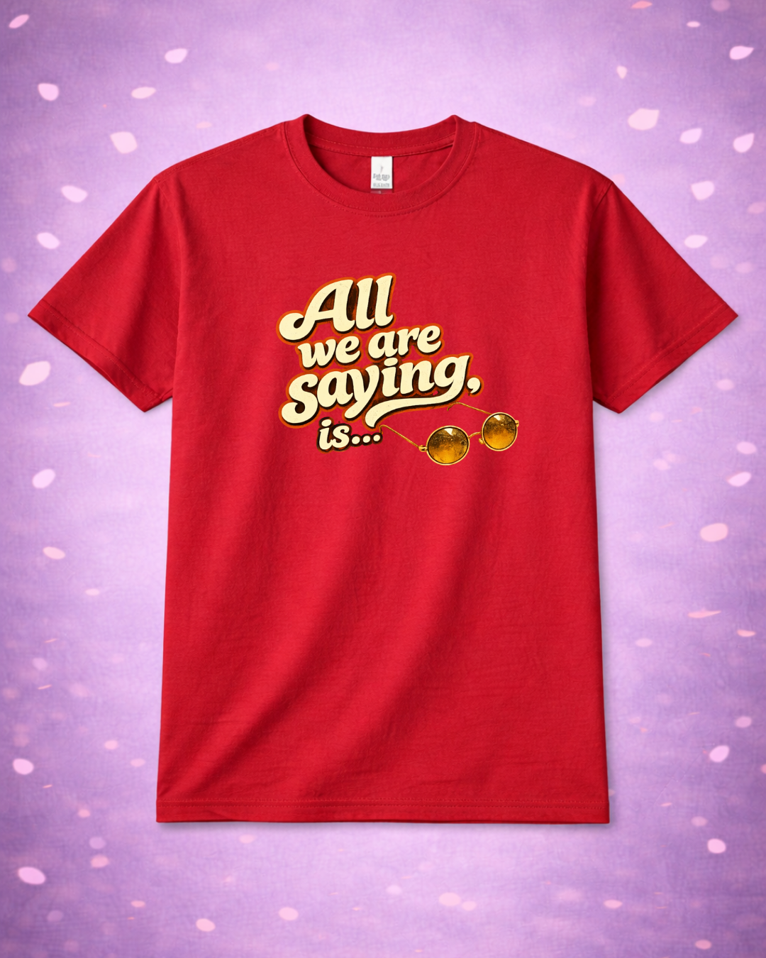 Give Peace A Chance Shirt | All We Are Saying Is… Retro Peace Sign Hands Tee (Unisex)