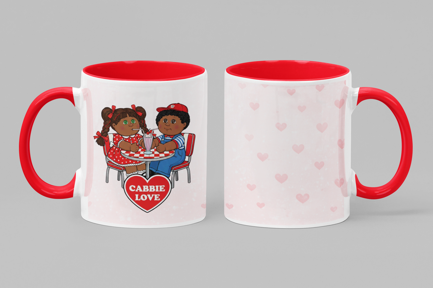 Cabbie Love Valentine Mug – 15 oz Retro Cabbies Couple Coffee Mug – Cute Nostalgia Gift