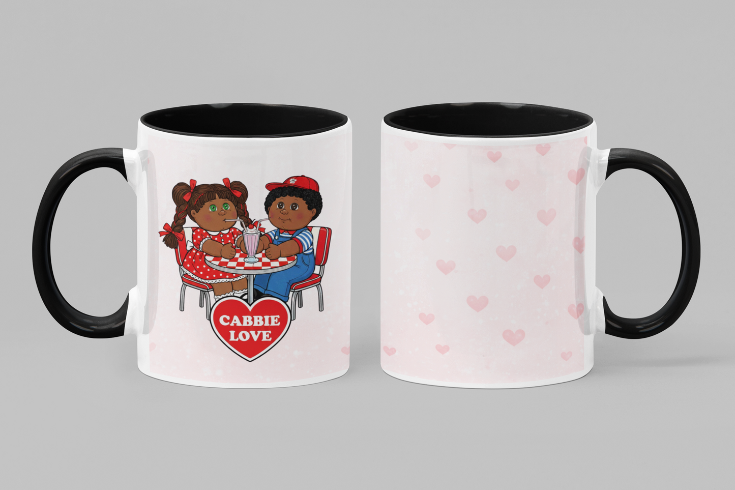 Cabbie Love Valentine Mug – 15 oz Retro Cabbies Couple Coffee Mug – Cute Nostalgia Gift