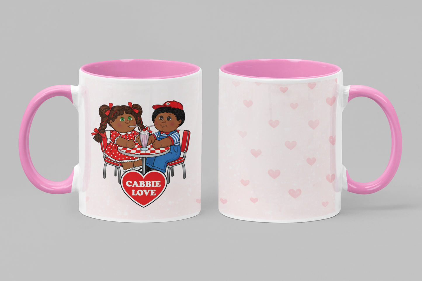Cabbie Love Valentine Mug – 15 oz Retro Cabbies Couple Coffee Mug – Cute Nostalgia Gift