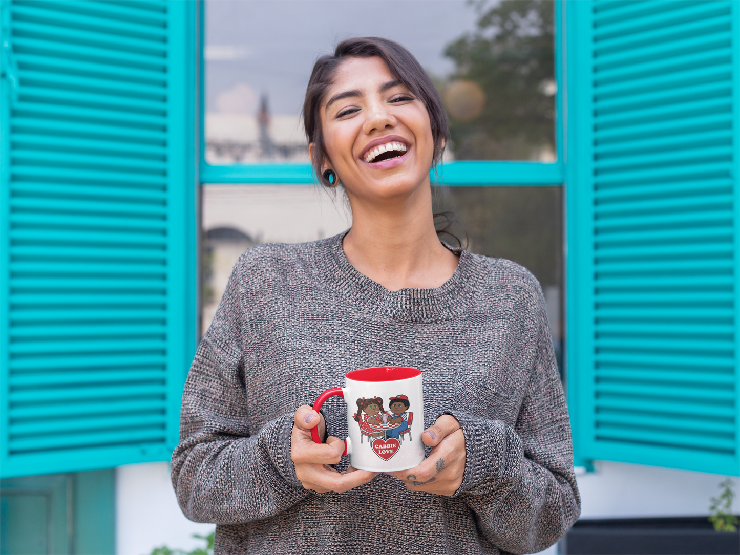 Cabbie Love Valentine Mug – 15 oz Retro Cabbies Couple Coffee Mug – Cute Nostalgia Gift