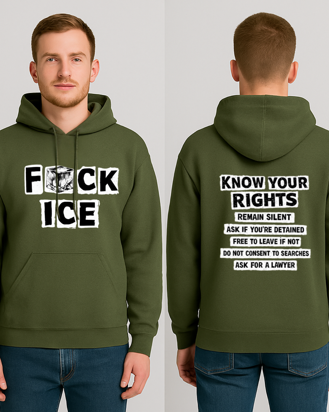 Fck ICE Hoodie | Anti-ICE Protest Sweatshirt | Gildan 18500 Unisex Heavy Blend Hoodie | Social Justice Statement Hoodie