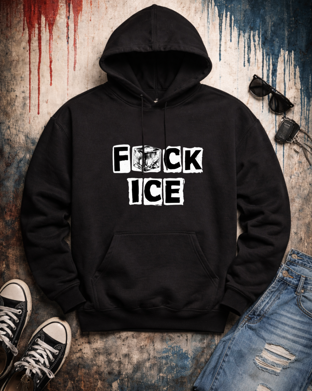 Fck ICE Hoodie | Anti-ICE Protest Sweatshirt | Gildan 18500 Unisex Heavy Blend Hoodie | Social Justice Statement Hoodie