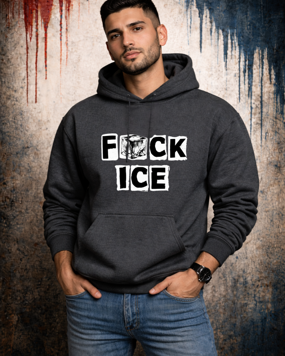 Fck ICE Hoodie | Anti-ICE Protest Sweatshirt | Gildan 18500 Unisex Heavy Blend Hoodie | Social Justice Statement Hoodie