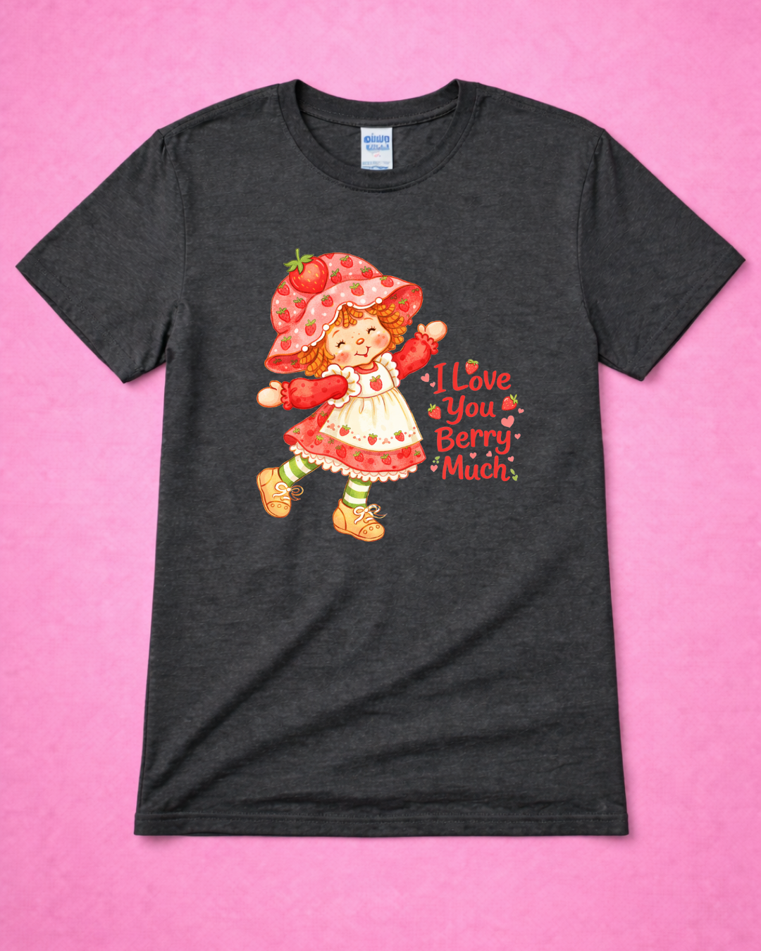 I Love You Berry Much Shirt – Cute Strawberry Valentine Graphic Tee | Gildan 64000