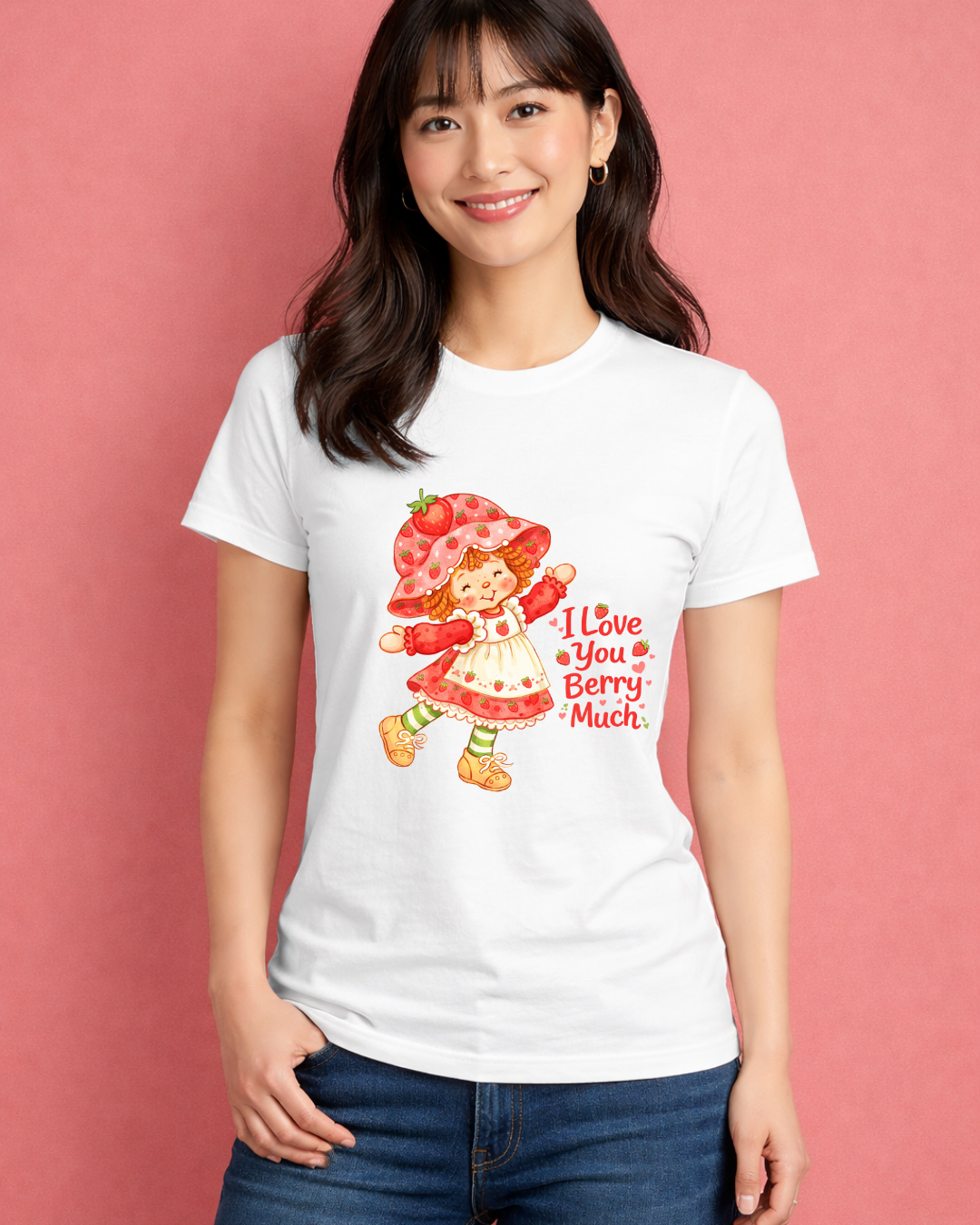 I Love You Berry Much Shirt – Cute Strawberry Valentine Graphic Tee | Gildan 64000