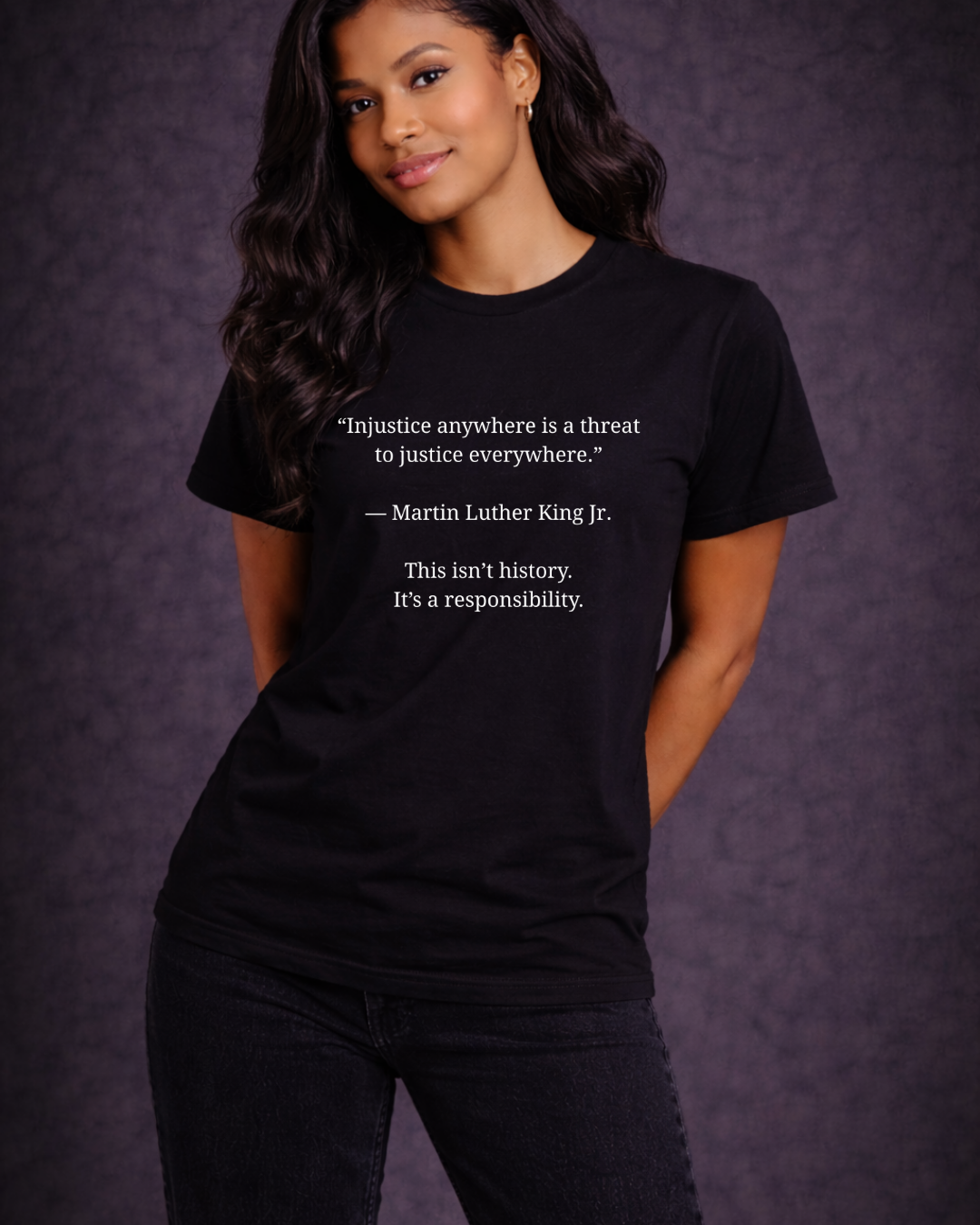 MLK Justice Quote T-Shirt – Injustice Anywhere Is a Threat to Justice Everywhere