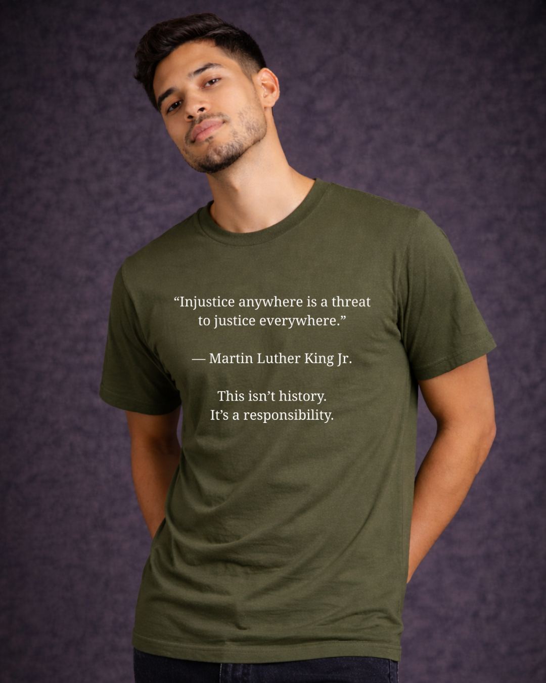 MLK Justice Quote T-Shirt – Injustice Anywhere Is a Threat to Justice Everywhere