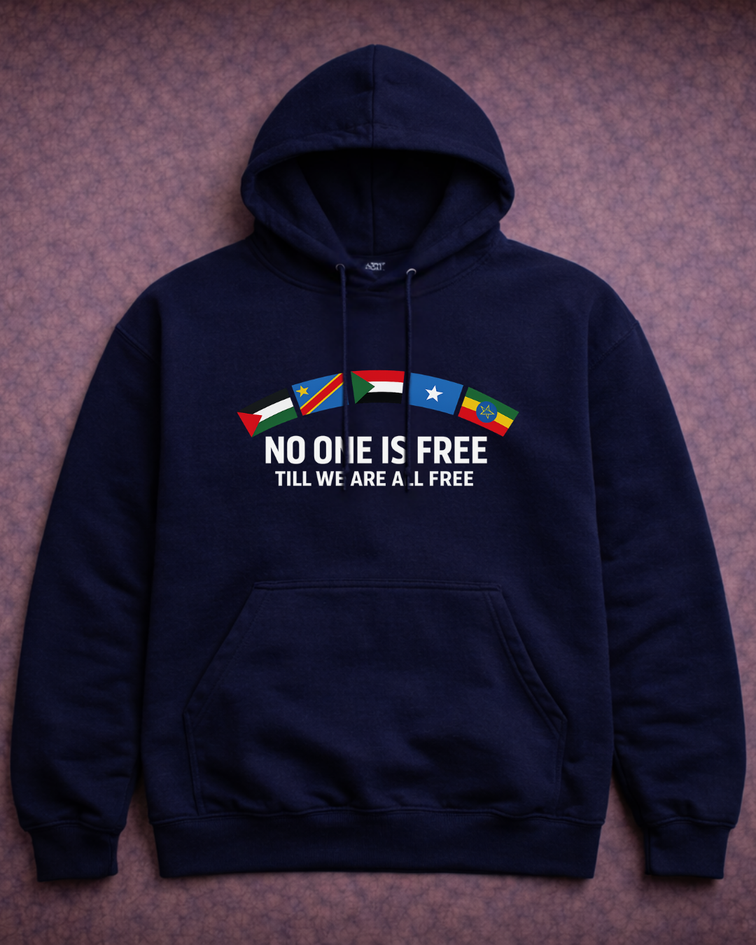 None of Us Are Free Hoodie – Noisy Immigrants Collection (Gildan 18500)
