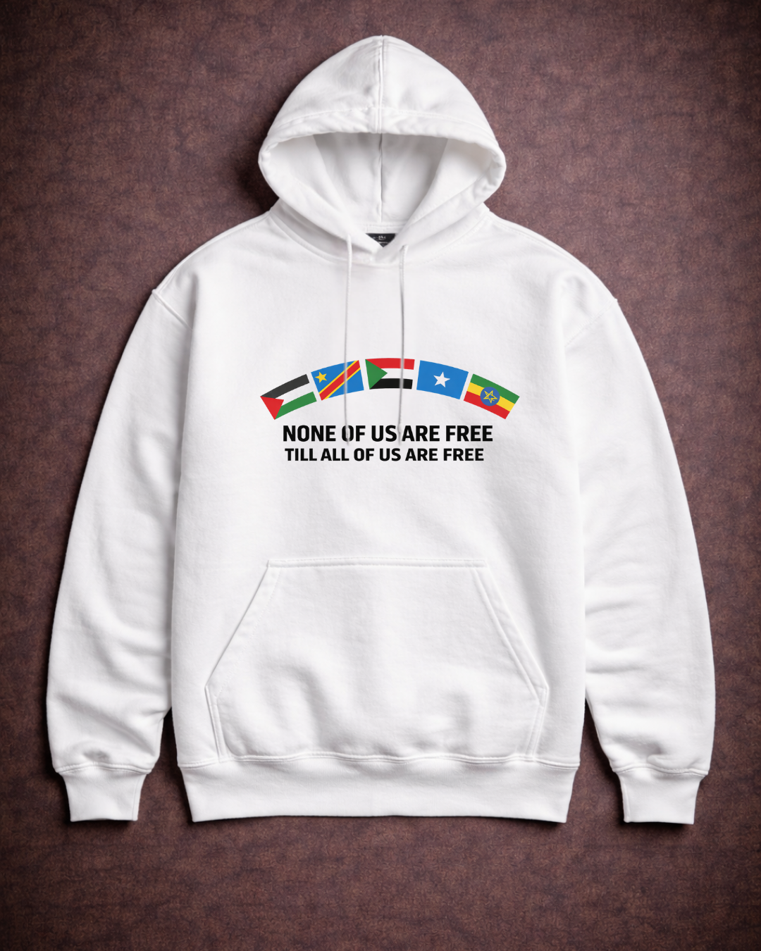 None of Us Are Free Hoodie – Noisy Immigrants Collection (Gildan 18500)