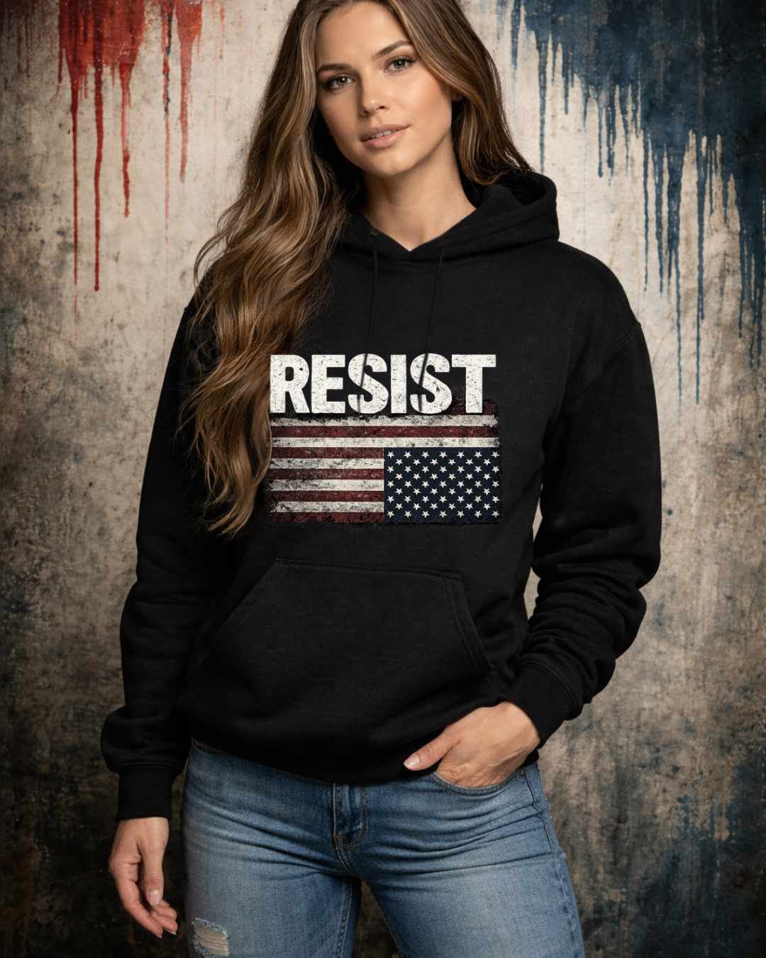 RESIST Hoodie | Unisex Heavy Blend Sweatshirt | Know Your Rights Back Print | Gildan 18500