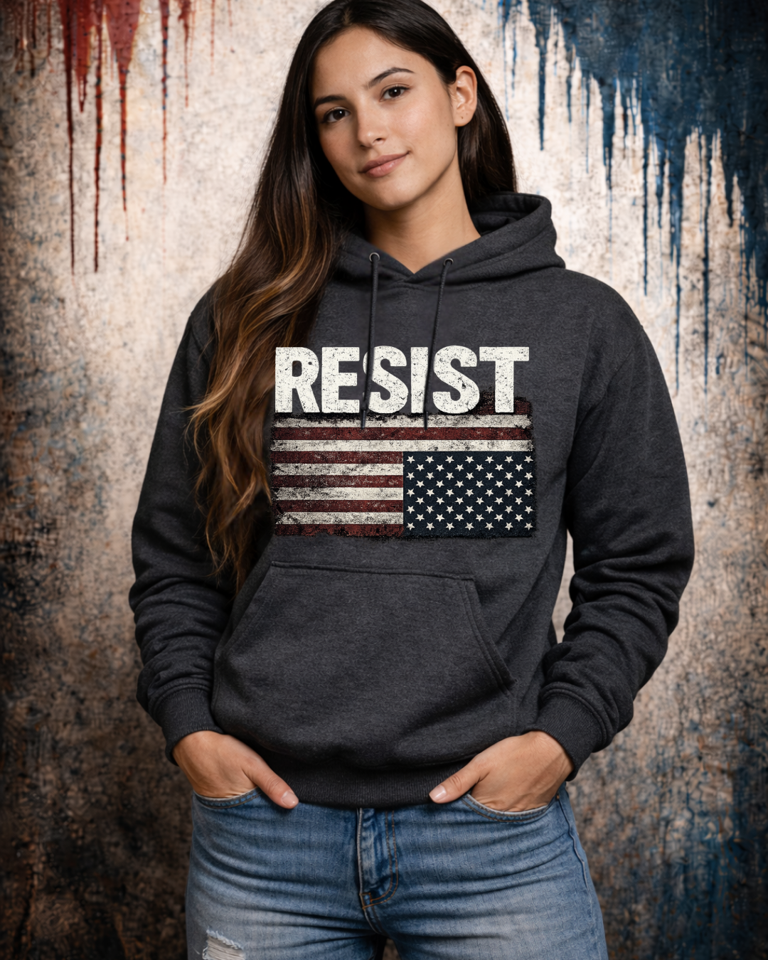 RESIST Hoodie | Unisex Heavy Blend Sweatshirt | Know Your Rights Back Print | Gildan 18500