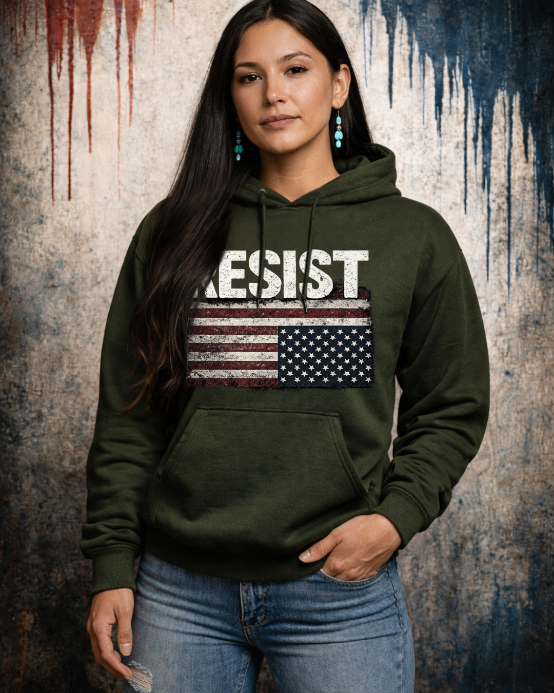 RESIST Hoodie | Unisex Heavy Blend Sweatshirt | Know Your Rights Back Print | Gildan 18500