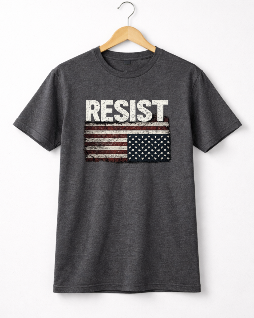 RESIST T-Shirt with Know Your Rights Back Print | Gildan 64000 Unisex Softstyle Tee