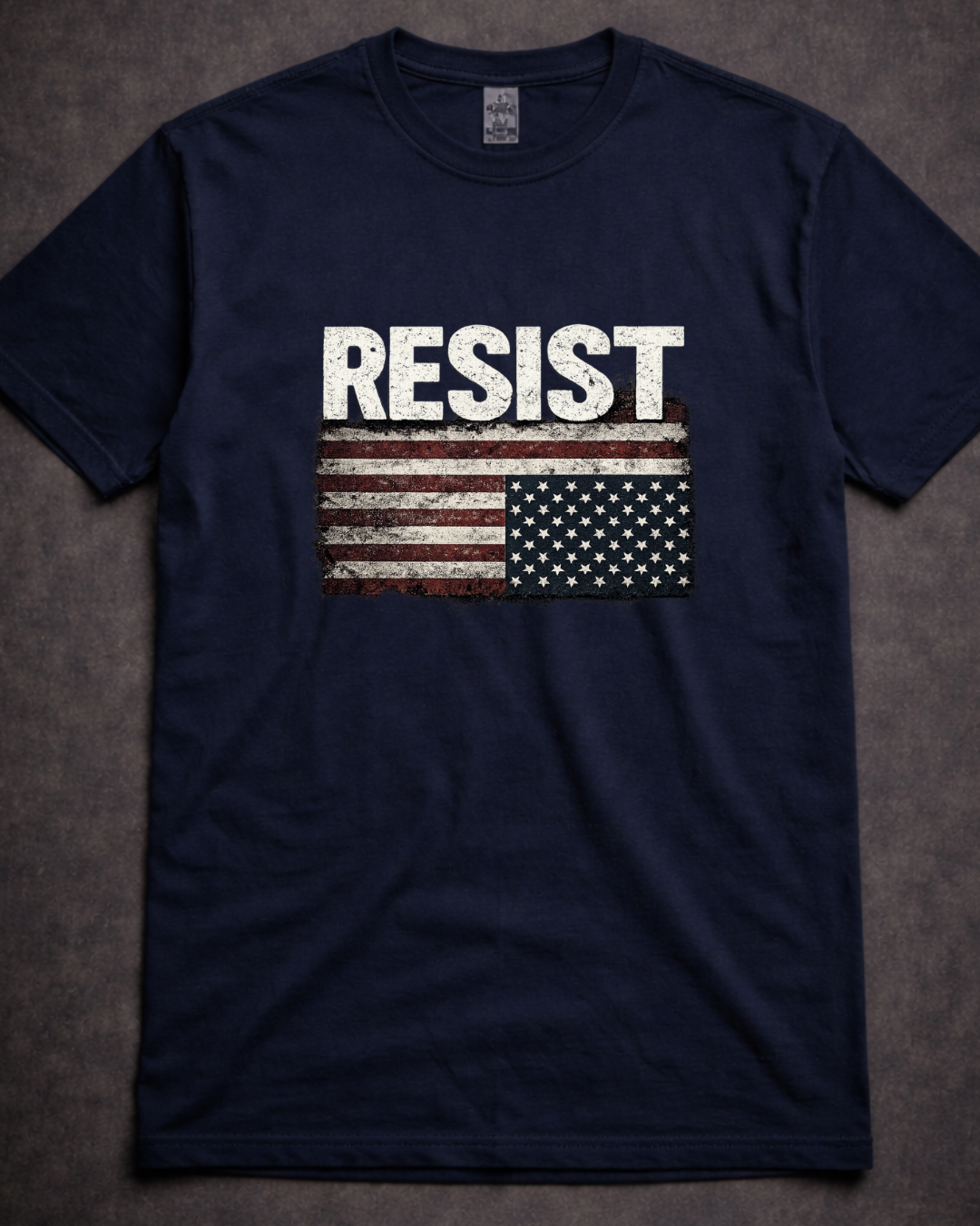 RESIST T-Shirt with Know Your Rights Back Print | Gildan 64000 Unisex Softstyle Tee