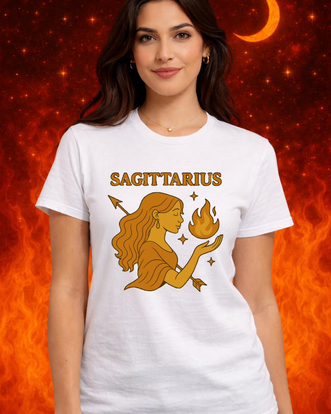 Sagittarius Zodiac T-Shirt | Fire Sign Astrology Graphic Tee | Unisex Gildan 64000