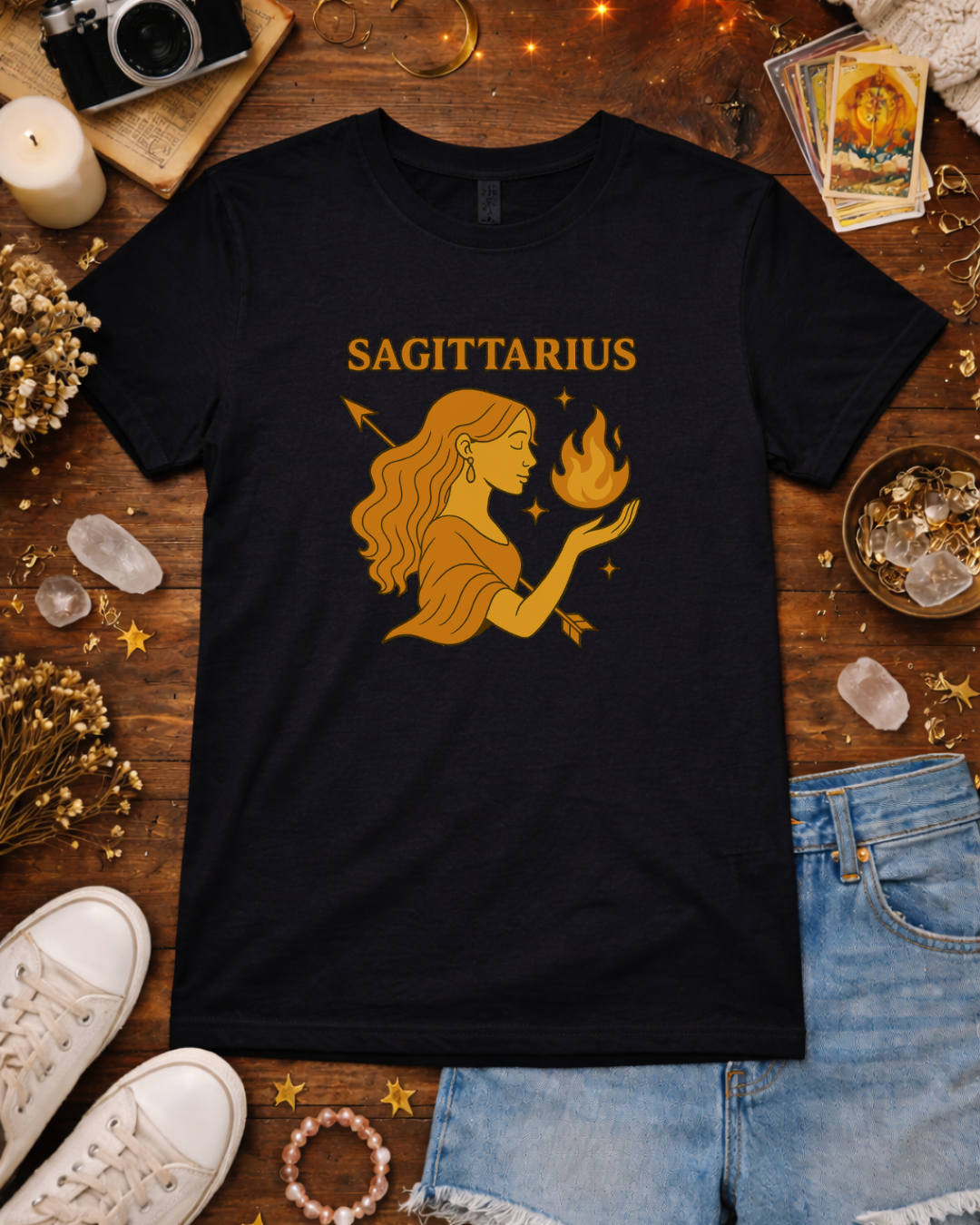 Sagittarius Zodiac T-Shirt | Fire Sign Astrology Graphic Tee | Unisex Gildan 64000