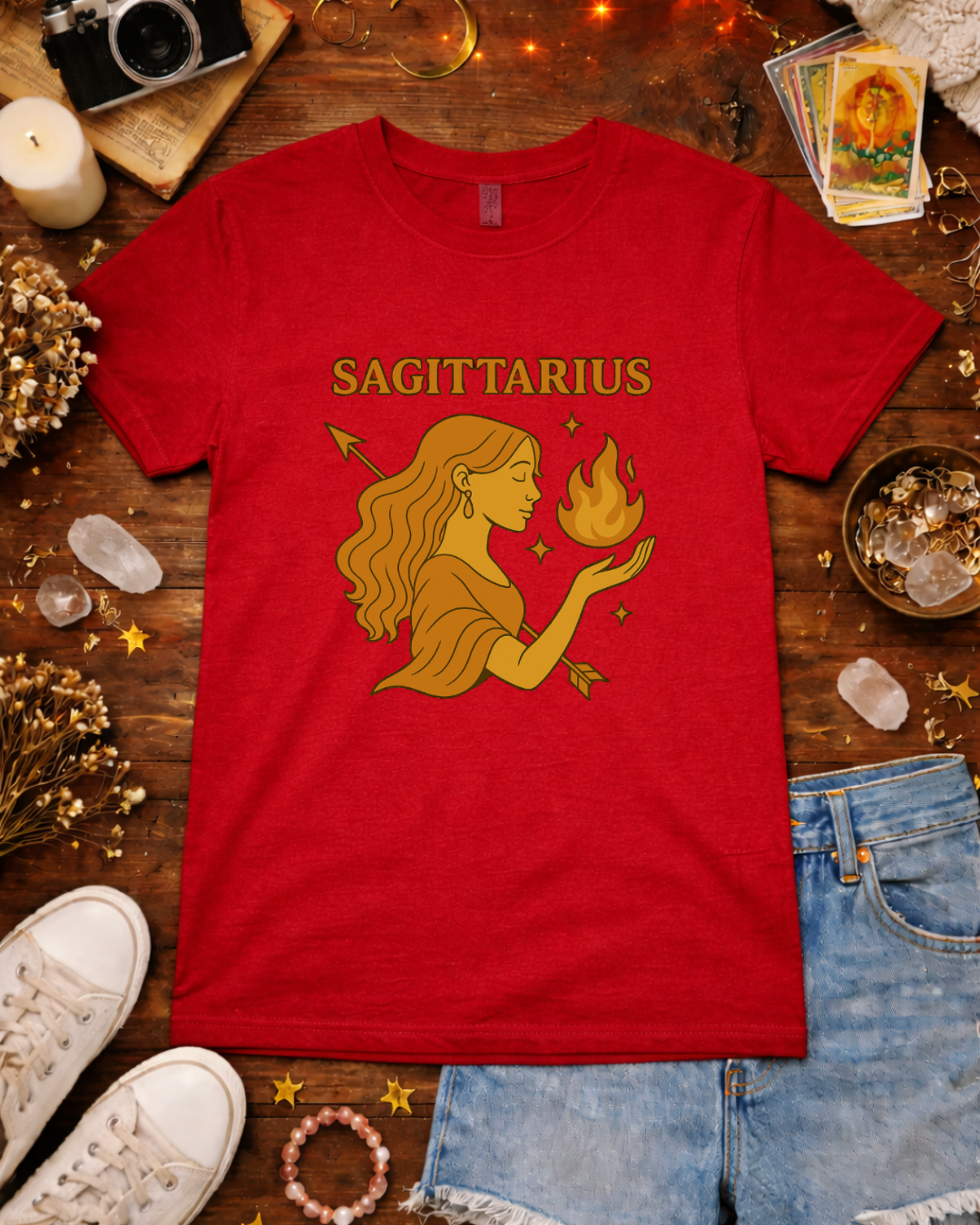 Sagittarius Zodiac T-Shirt | Fire Sign Astrology Graphic Tee | Unisex Gildan 64000