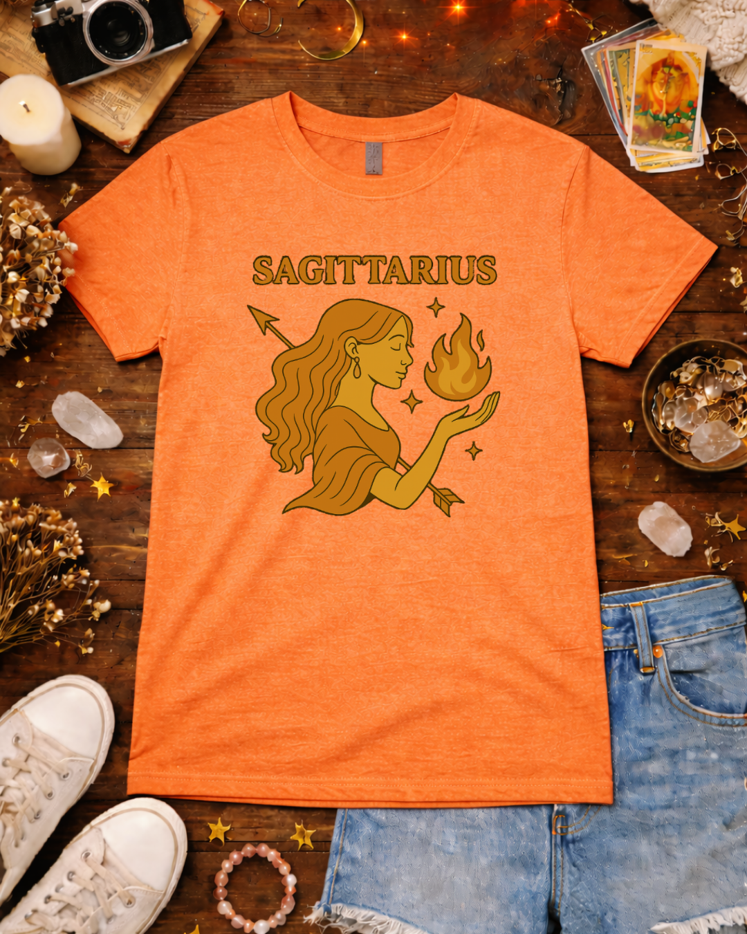 Sagittarius Zodiac T-Shirt | Fire Sign Astrology Graphic Tee | Unisex Gildan 64000