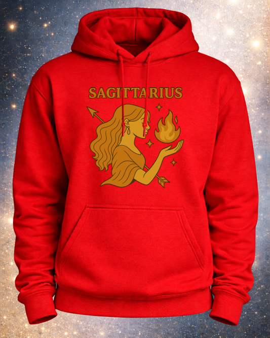 Sagittarius Zodiac Hoodie – Astrology Sweatshirt – Celestial Star Sign Hoodie – Unisex Sagittarius Gift – Gildan 18500 Heavy Blend