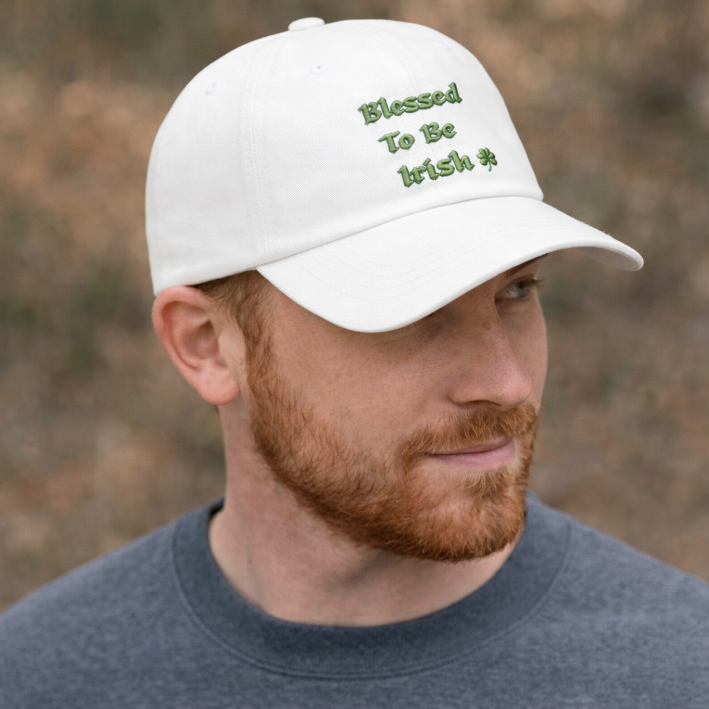 Blessed to Be Irish Embroidered Dad Hat (Shamrock Cap)