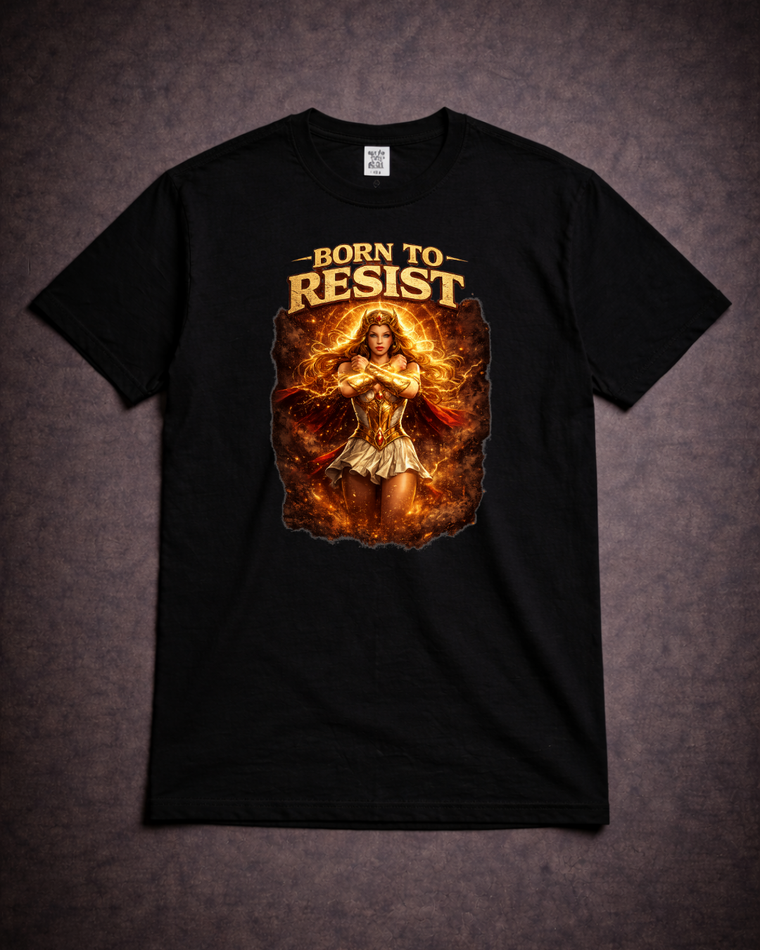 Born To Resist Graphic Tee (Gildan 64000) | Bold Warrior Statement Shirt