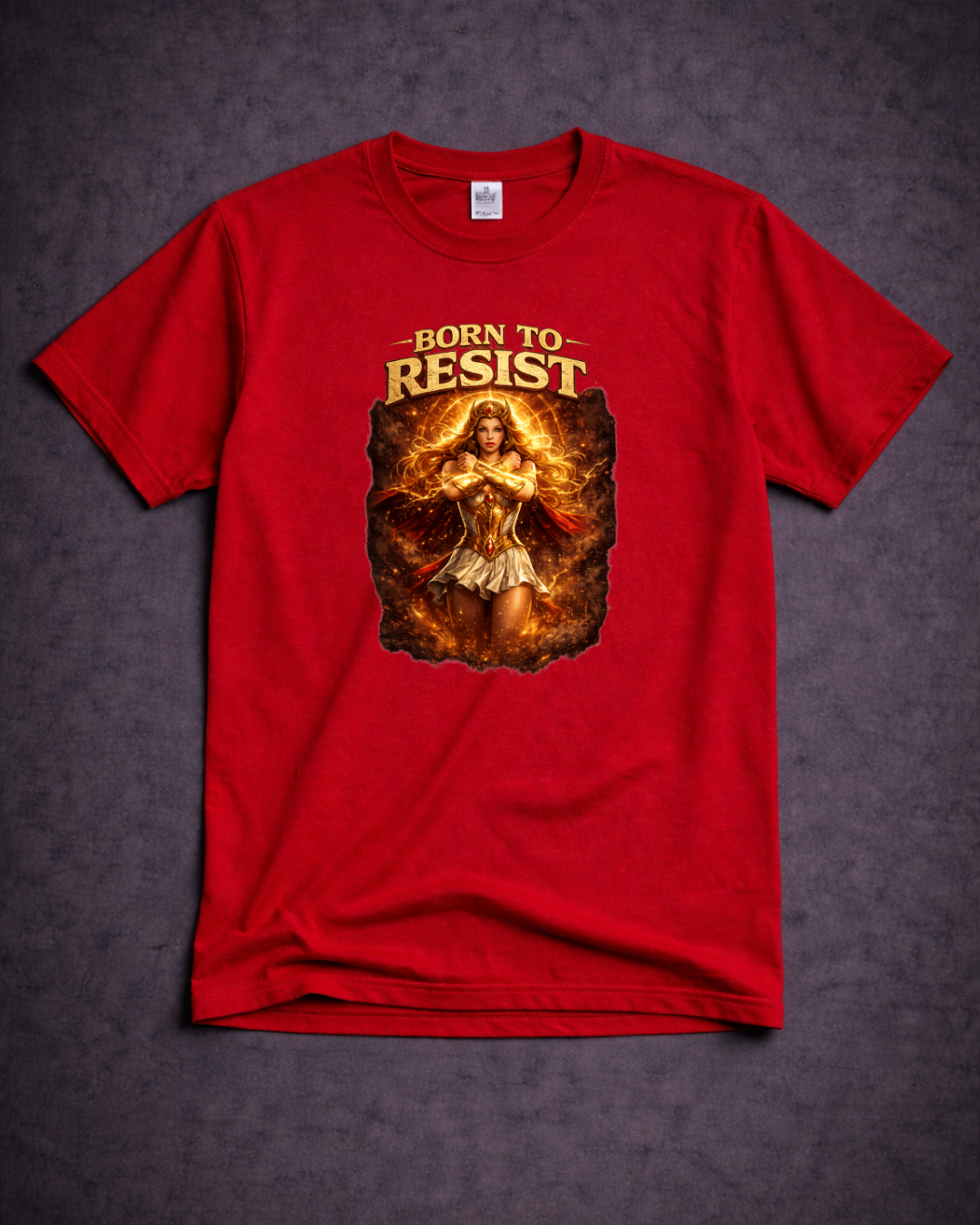 Born To Resist Graphic Tee (Gildan 64000) | Bold Warrior Statement Shirt