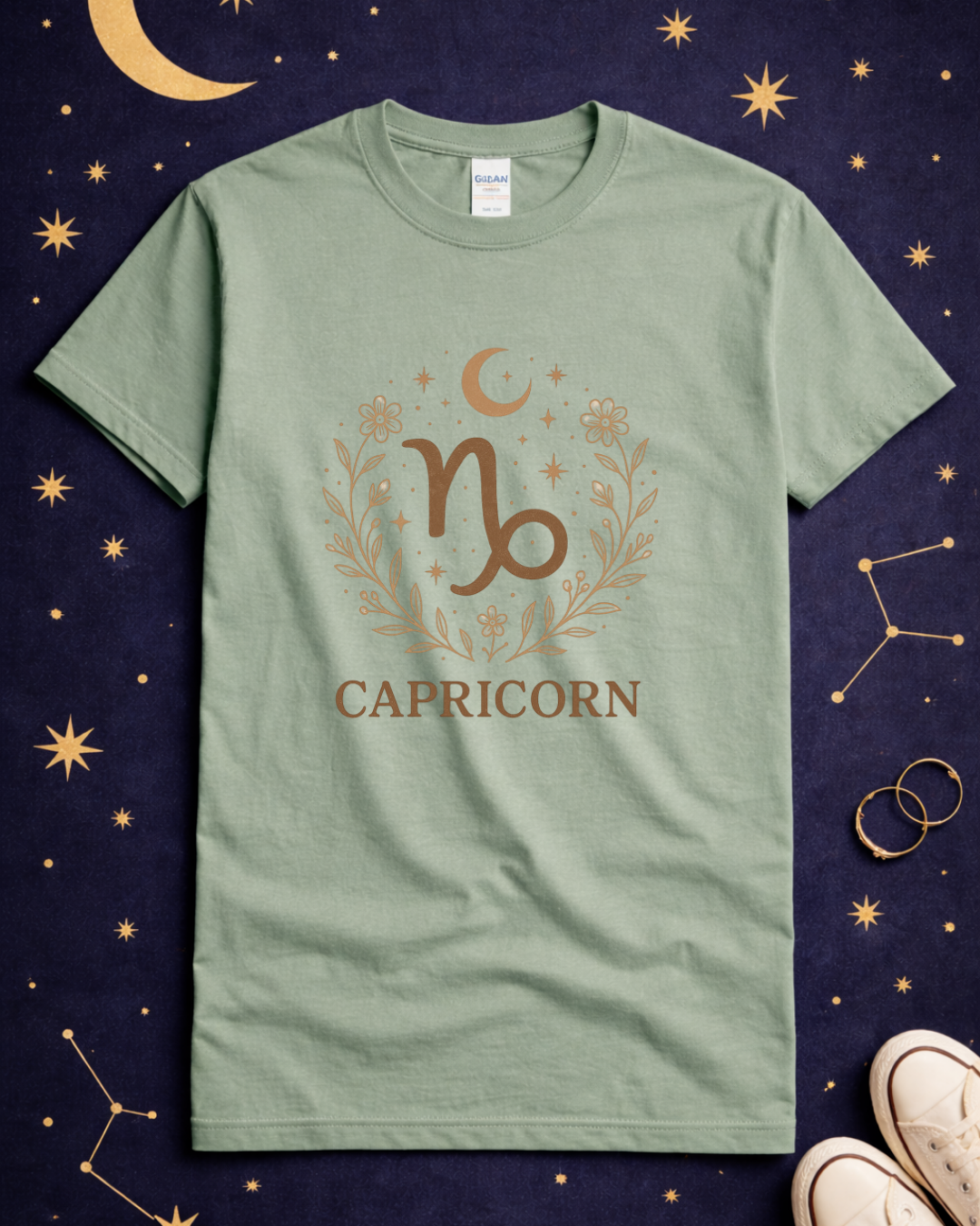 Capricorn Zodiac T-Shirt – Capricorn Symbol Astrology Shirt – Unisex Gildan 64000 Softstyle Tee