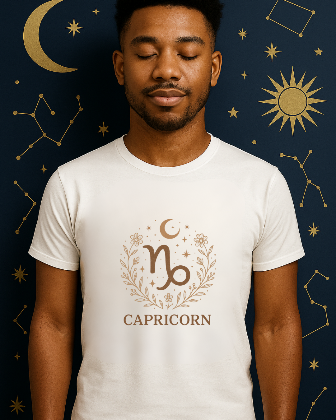Capricorn Zodiac T-Shirt – Capricorn Symbol Astrology Shirt – Unisex Gildan 64000 Softstyle Tee