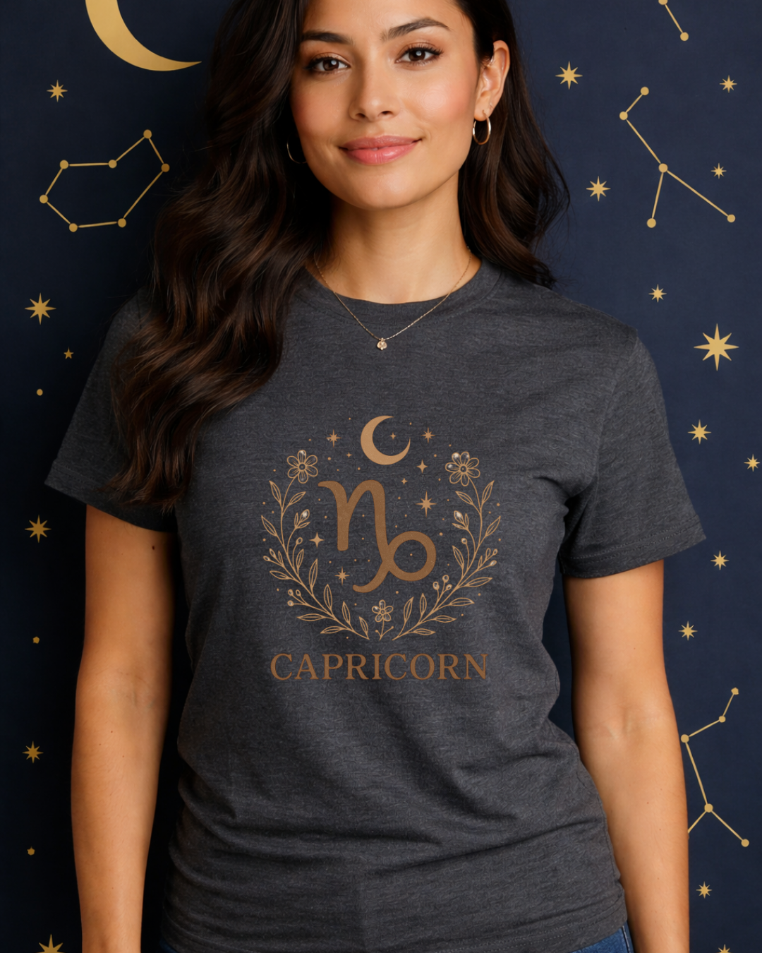 Capricorn Zodiac T-Shirt – Capricorn Symbol Astrology Shirt – Unisex Gildan 64000 Softstyle Tee