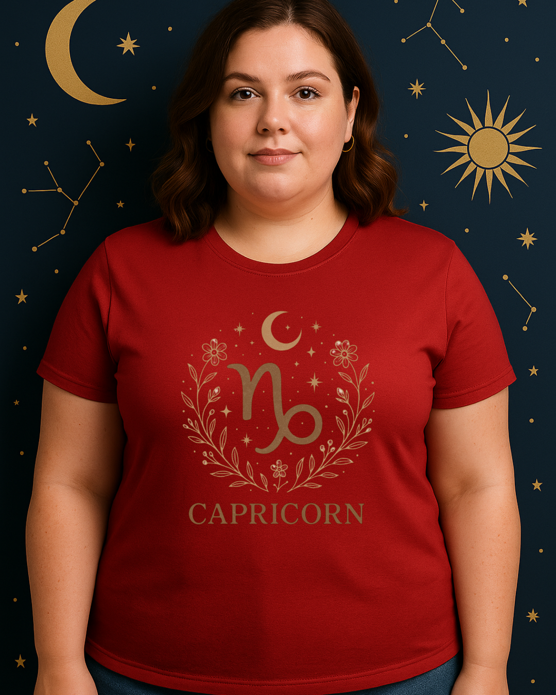 Capricorn Zodiac T-Shirt – Capricorn Symbol Astrology Shirt – Unisex Gildan 64000 Softstyle Tee