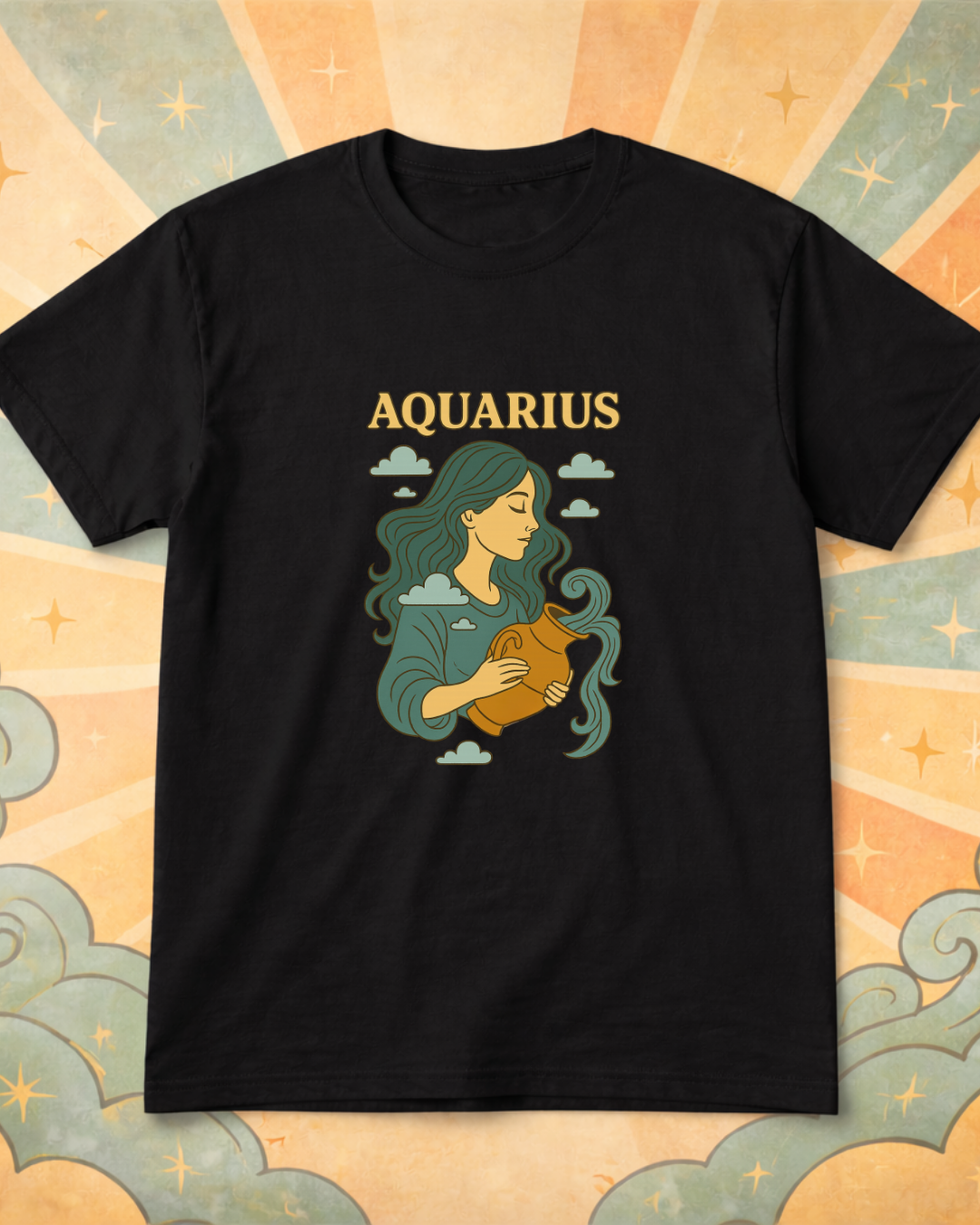 Retro Zodiac Astrology T-Shirt – Vintage Horoscope Graphic Tee – Celestial Astrology Shirt – Unisex Gildan 64000 Zodiac Gift