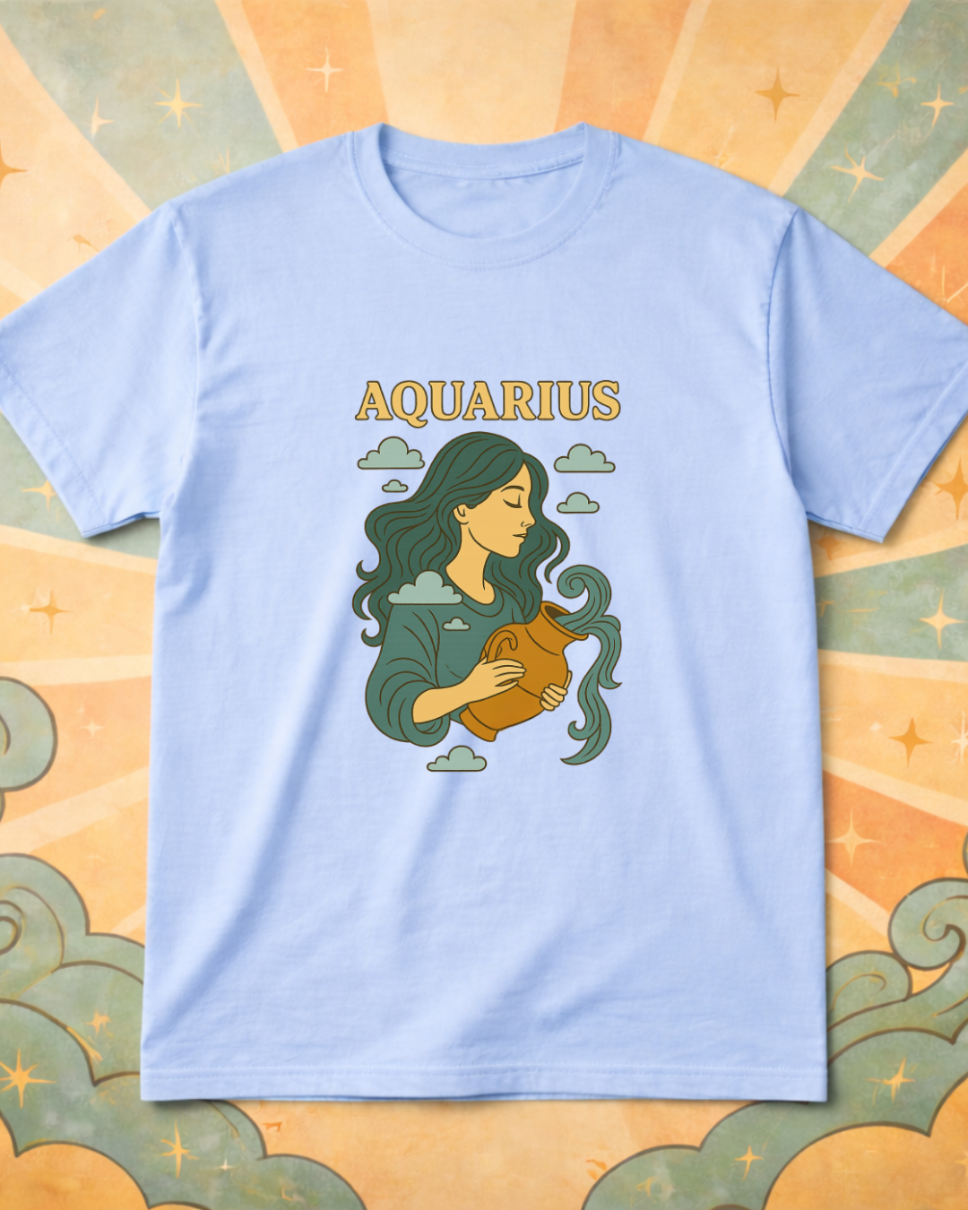 Retro Zodiac Astrology T-Shirt – Vintage Horoscope Graphic Tee – Celestial Astrology Shirt – Unisex Gildan 64000 Zodiac Gift