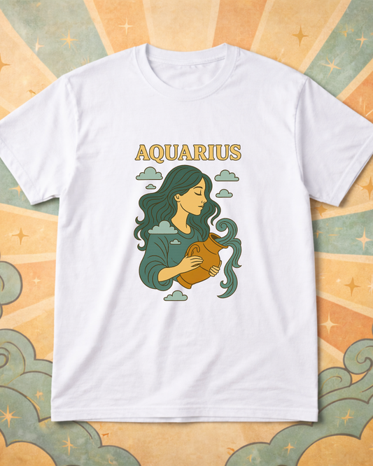 Retro Zodiac Astrology T-Shirt – Vintage Horoscope Graphic Tee – Celestial Astrology Shirt – Unisex Gildan 64000 Zodiac Gift