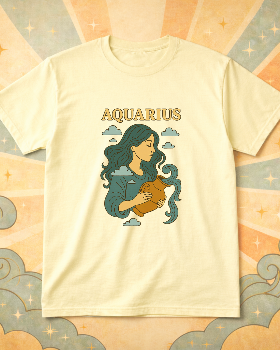 Retro Zodiac Astrology T-Shirt – Vintage Horoscope Graphic Tee – Celestial Astrology Shirt – Unisex Gildan 64000 Zodiac Gift