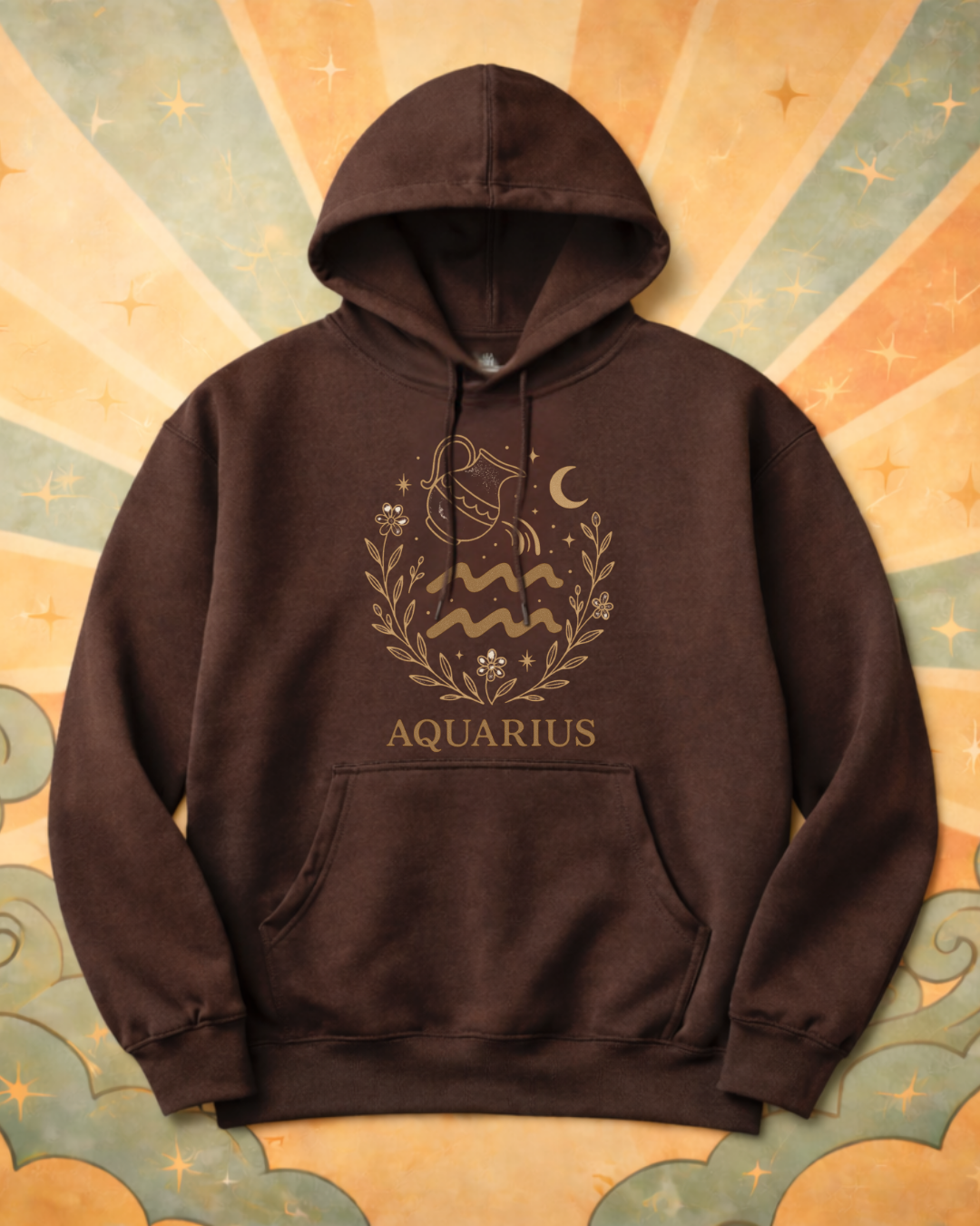 Aquarius Zodiac Hoodie – Astrology Aquarius Sweatshirt | Gildan 18500 Celestial Zodiac Hoodie