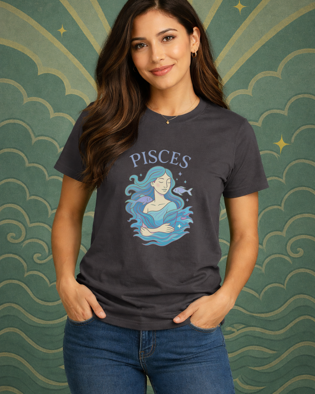 Pisces Zodiac Shirt – Astrology Graphic Tee | Pisces Birthday Gift | Gildan 64000 Unisex Zodiac T-Shirt