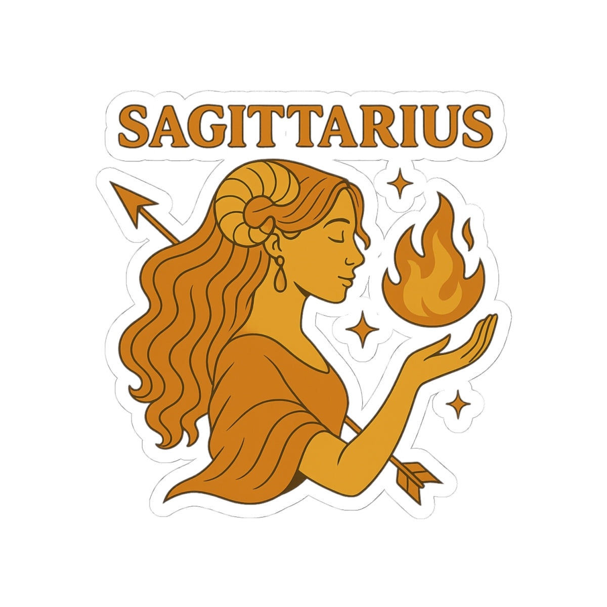 Sagittarius Kiss-Cut Stickers - Astrology Decor, Zodiac Gifts, Planner Stickers, Desk Accessories, Spiritual Art