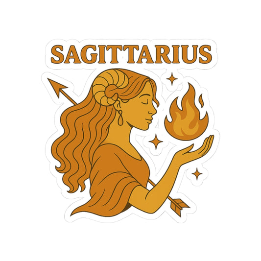 Sagittarius Kiss-Cut Stickers - Astrology Decor, Zodiac Gifts, Planner Stickers, Desk Accessories, Spiritual Art