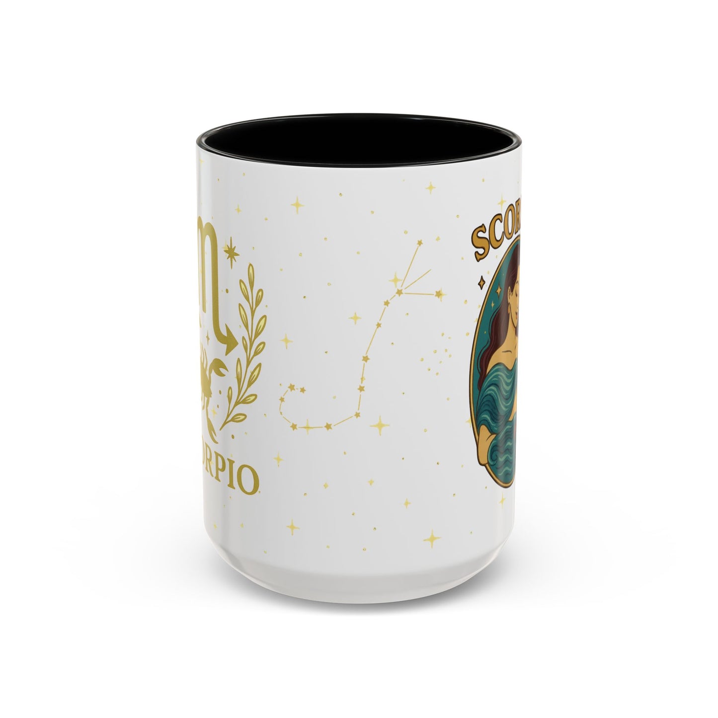 Scorpio Zodiac Mug – Astrology Coffee Cup – Scorpio Birthday Gift – Celestial Horoscope Two Tone Mug – Scorpio Constellation Cup