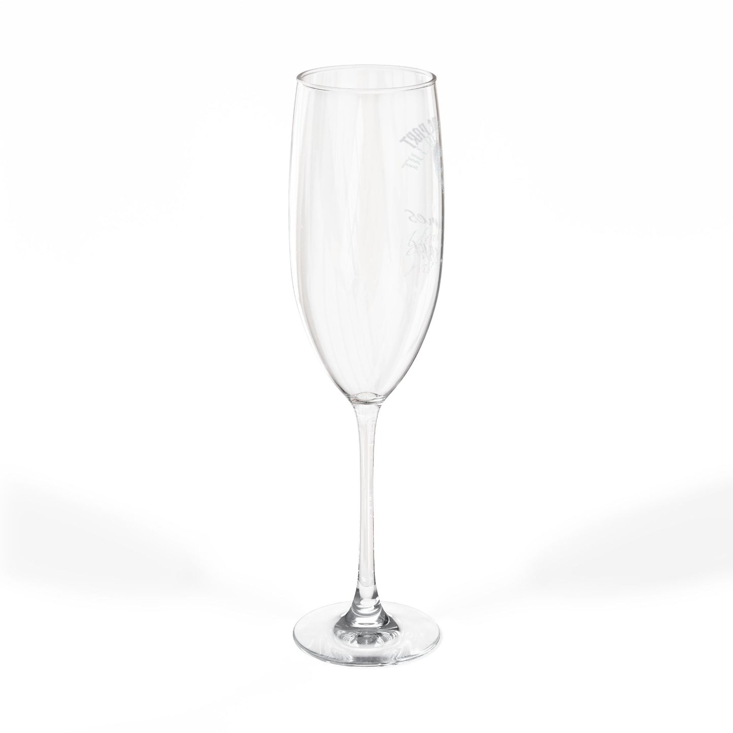 Personalized Gothic Champagne Glass | Till Death Do Us Part | Engraved Flute with Custom Names & Date
