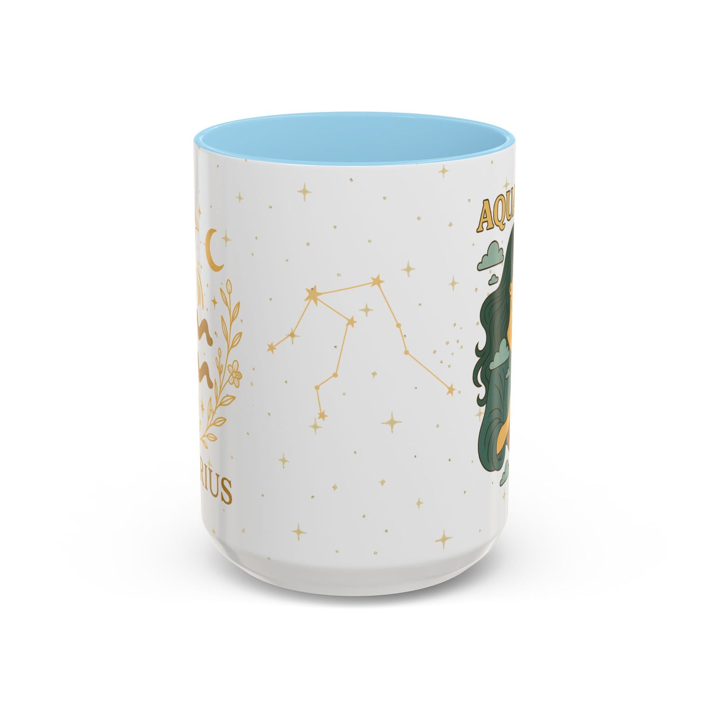 Aquarius Zodiac Mug – Astrology Coffee Mug, Celestial Aquarius Gift, Zodiac Accent Mug for Astrology Lovers